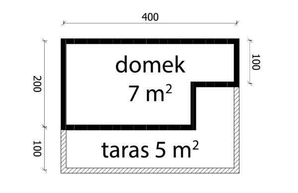 DOMEK OGRODOWY DREWNIANY DZIAŁKOWY