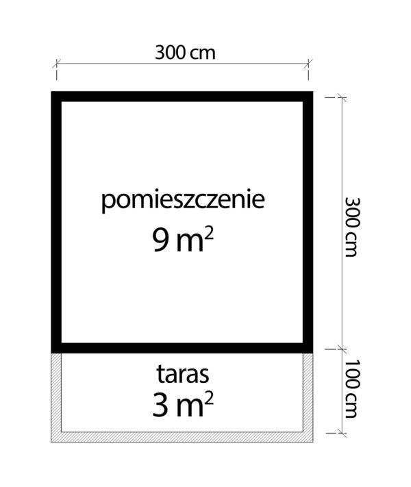 DOMEK O KONSTRUKCJI SZKIELETOWEJ 9 m2